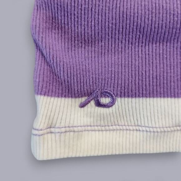 Vtg Y2K NIKE Purple White Wide Rugby Stripe Ribbed Cotton Long Tank Top Sporty S - Picture 9 of 9